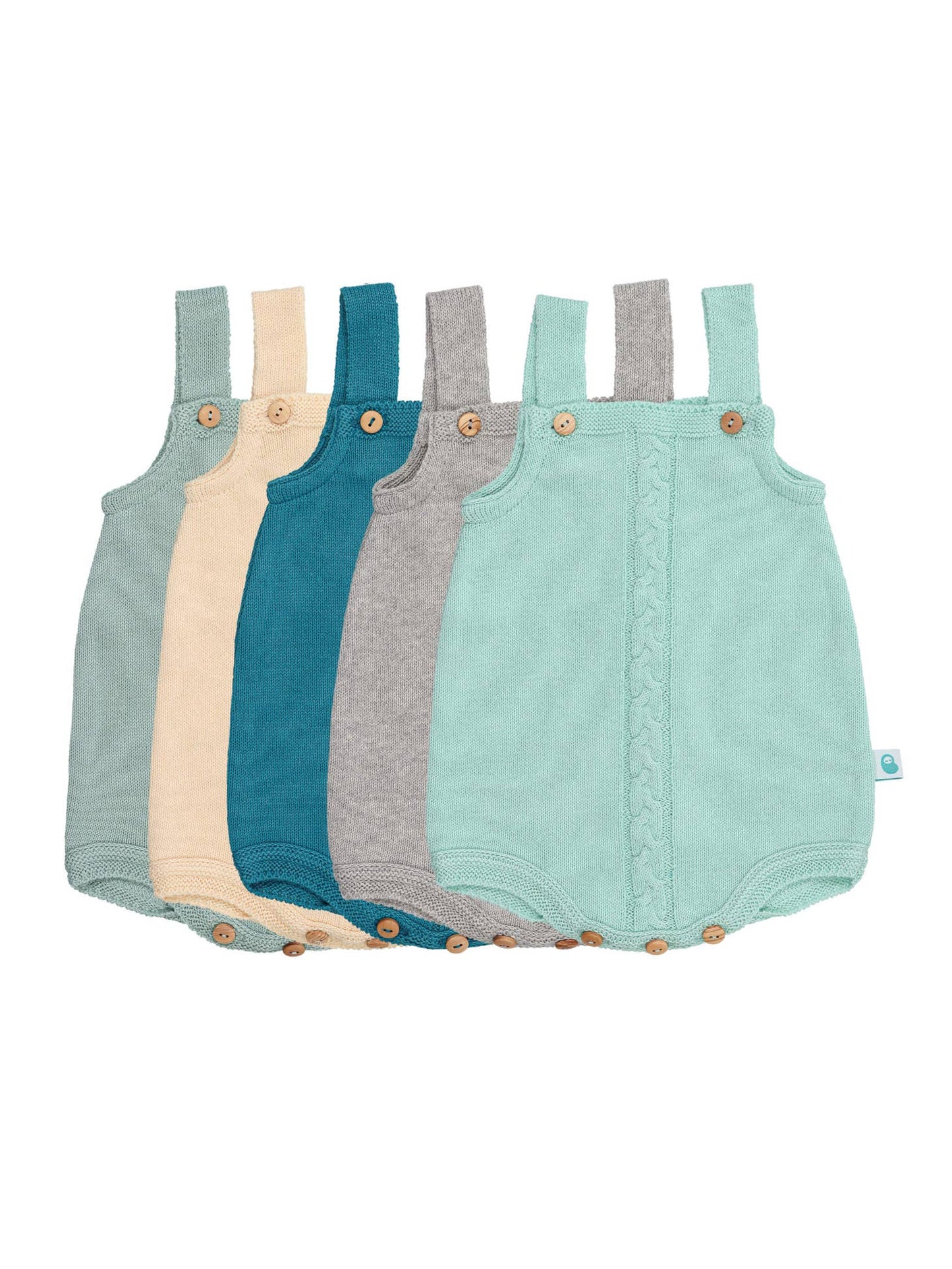 Knitted cable dungaree rompers (HANDMADE IN PORTUGAL 10-14 DAY TURNAROUND)