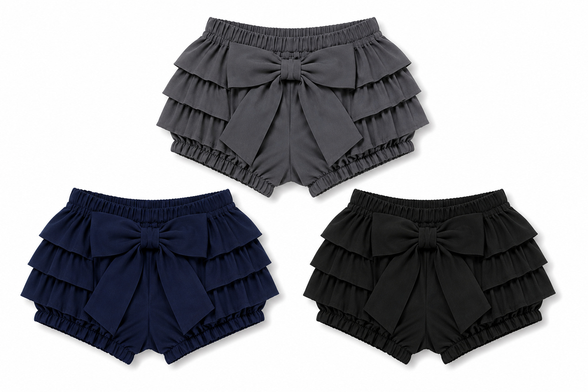 LPP SCHOOL UNIFORM - Frilly bow shorts (READY TO SEND. LAST SEASONS COLLECTION)