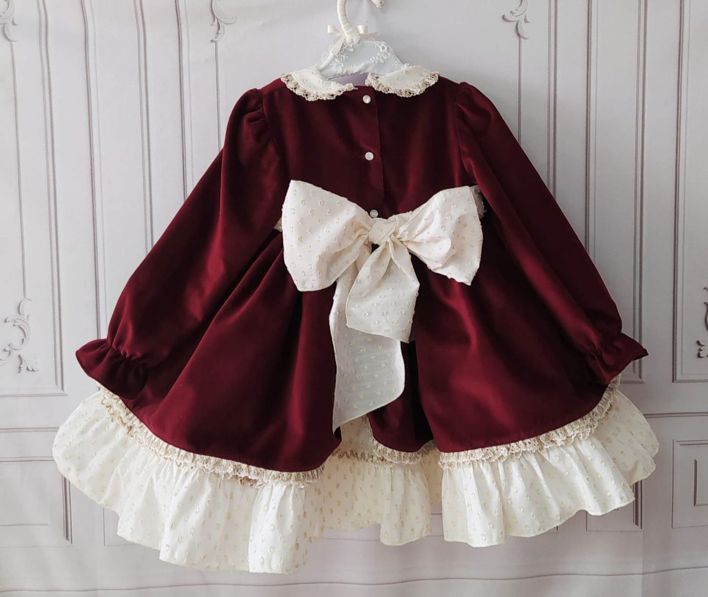 SONATA PREORDER (4-6wk turnaround) - Burgundy velvet dress IN21-01