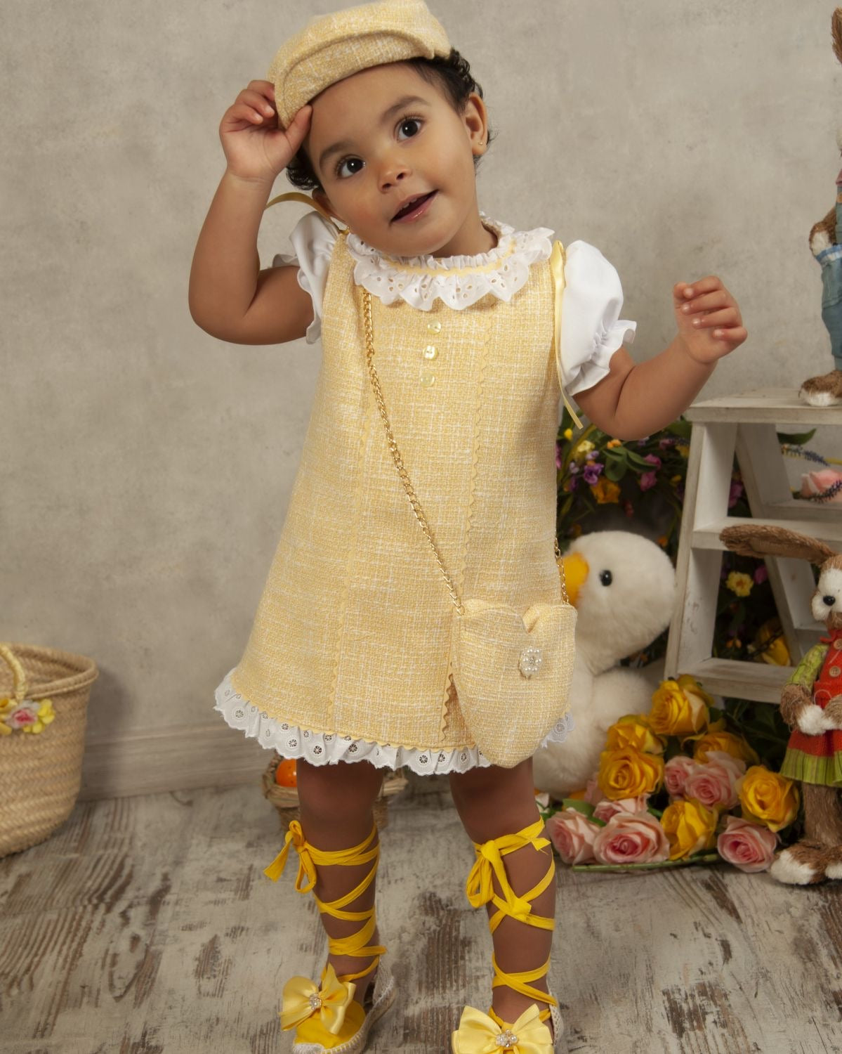 SONATA PREORDER (4-6wk turnaround) - Yellow Chanel A-Line dress VE24-05