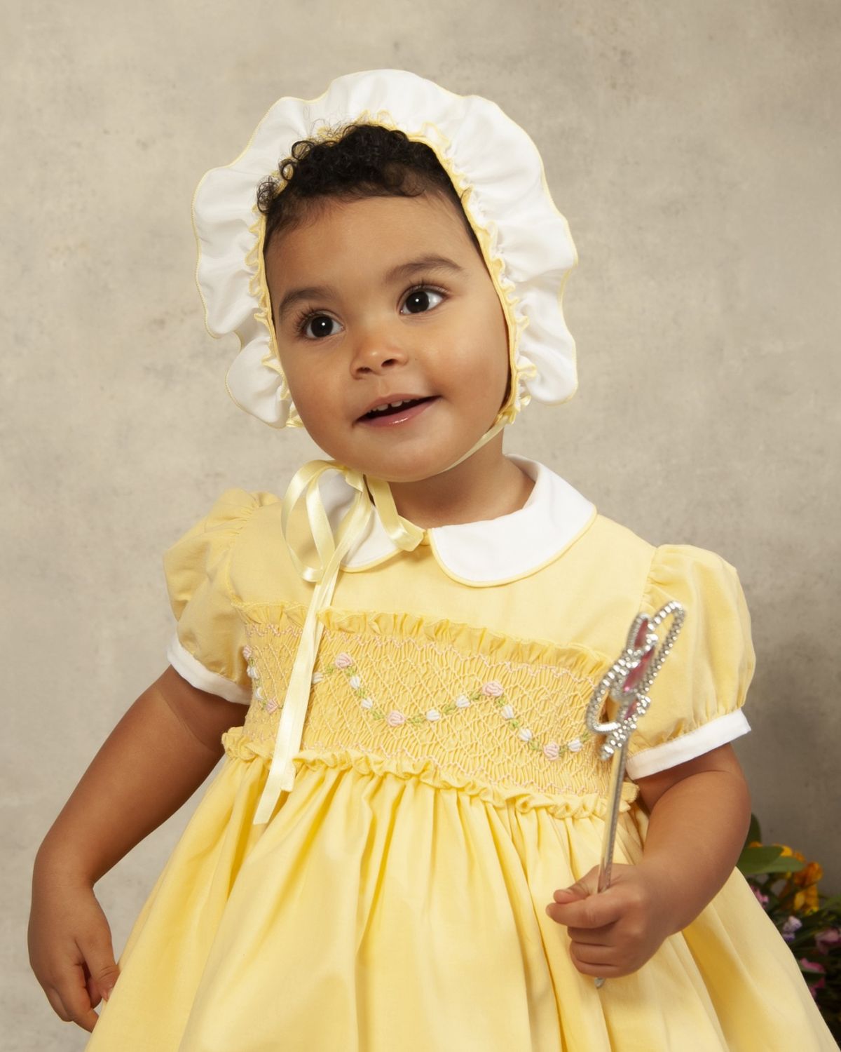 SONATA PREORDER (4-6wk turnaround) - Yellow hand smocked dress VE24-02