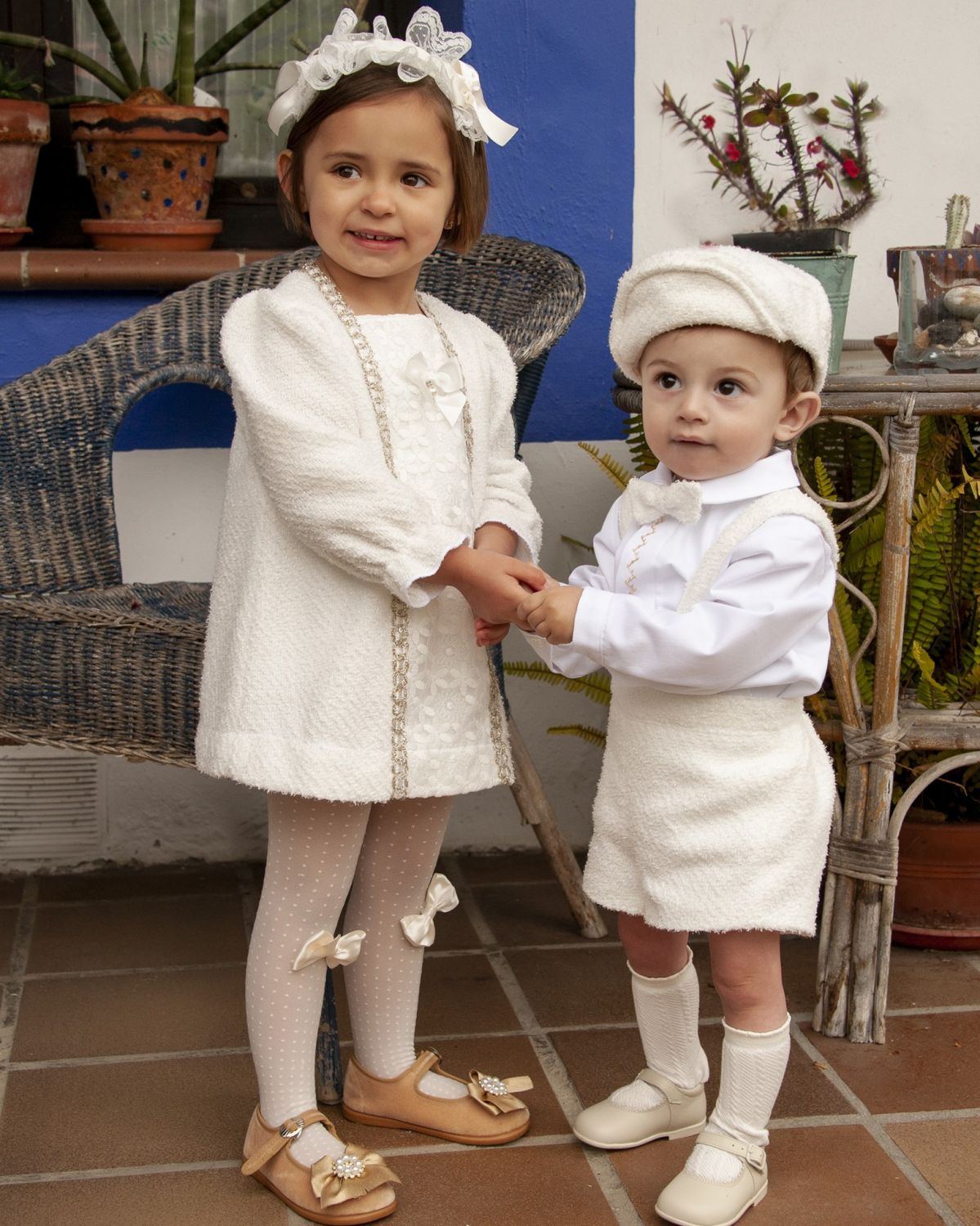 SONATA PREORDER (4-6wk turnaround) - Cream Chanel boys suit IN24-04