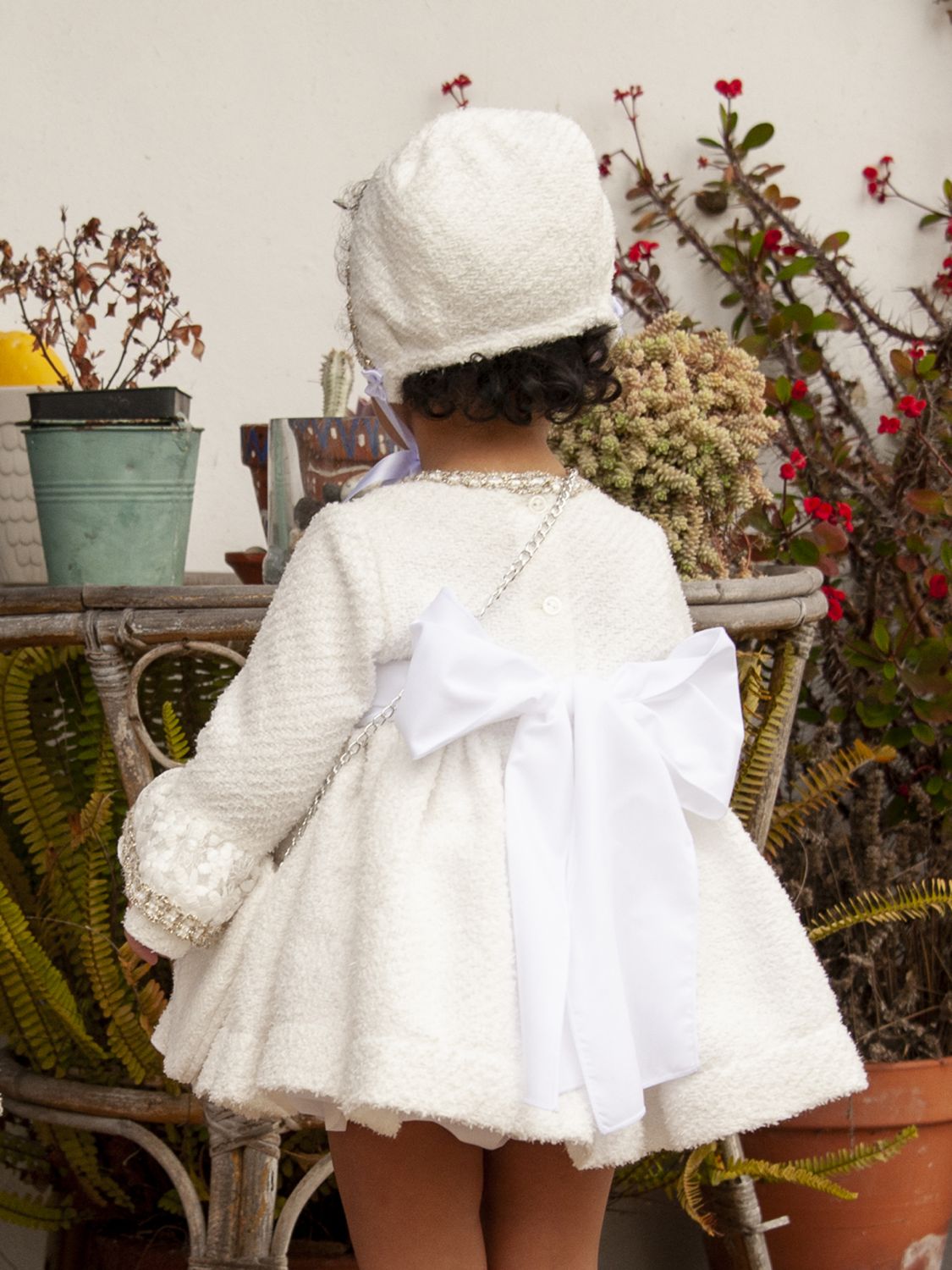 SONATA PREORDER (4-6wk turnaround) - Cream Chanel puffball dress IN24-01