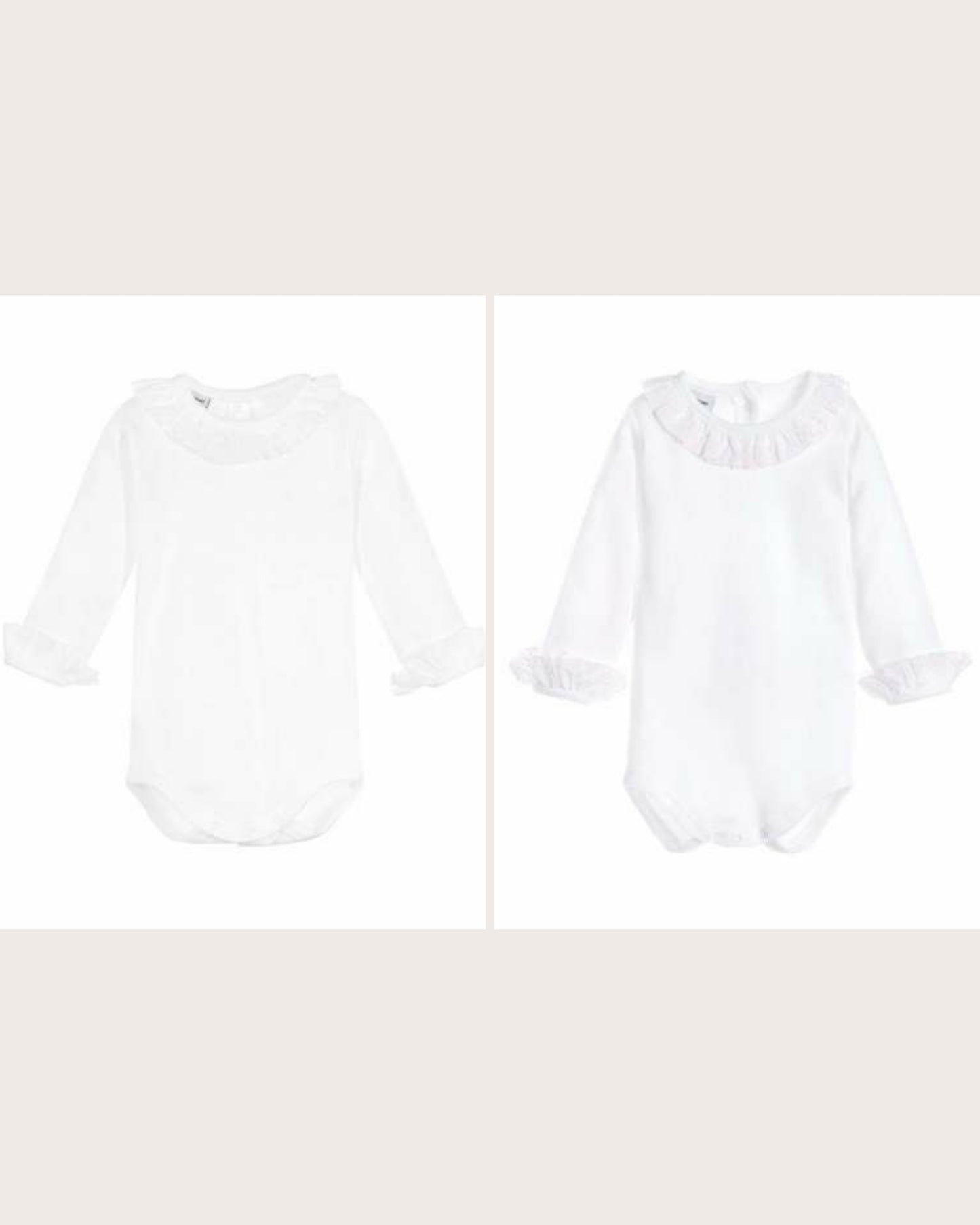 Babidu frill long sleeve collared vest (ON ORDER - 14 DAY TURNAROUND)