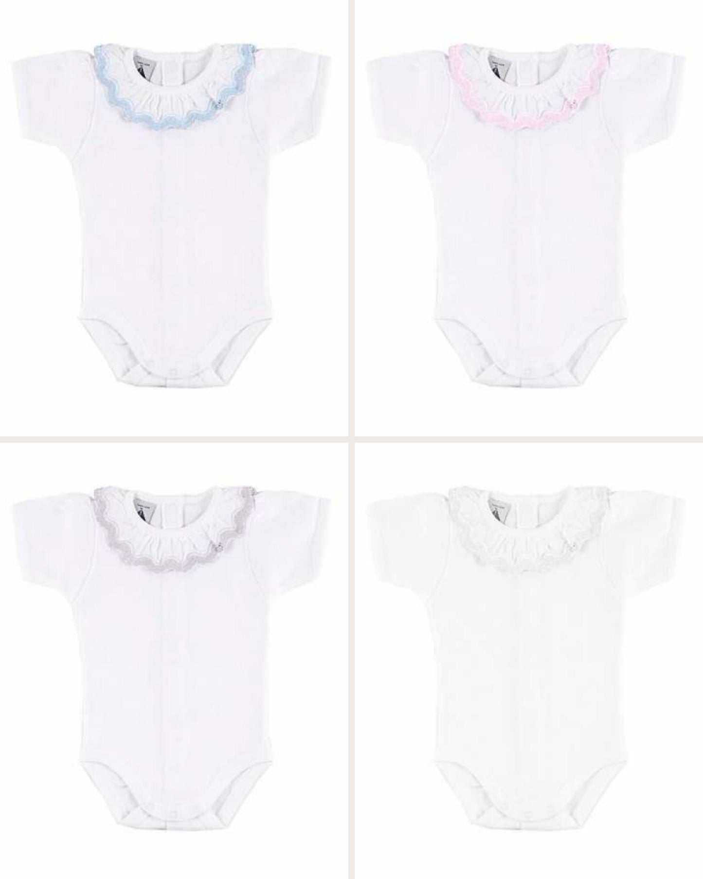 Babidu frill collared short sleeve vest (ON ORDER - 14 DAY TURNAROUND)