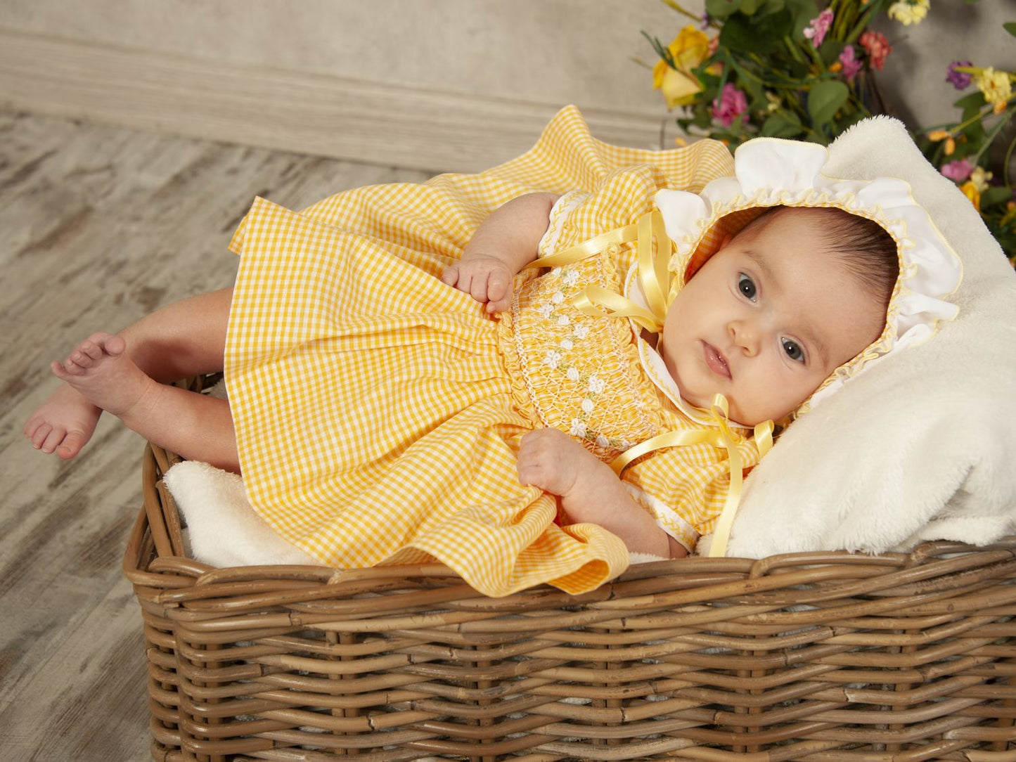 SONATA PREORDER (4-6wk turnaround) - Yellow gingham smock VE24-14