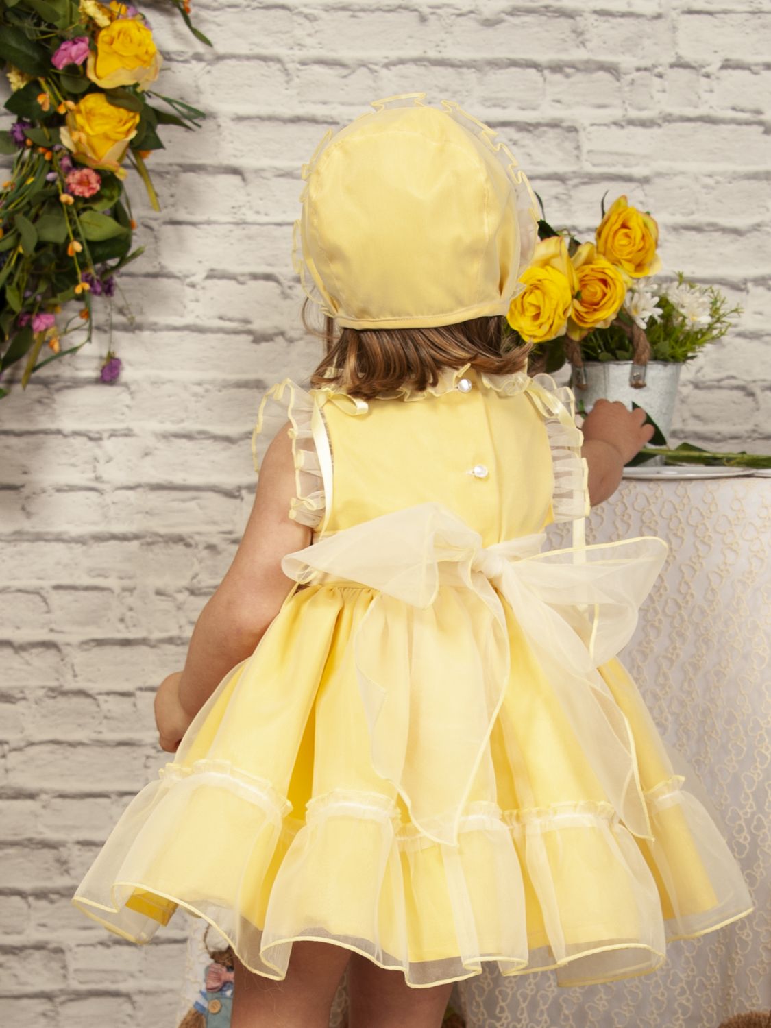 SONATA PREORDER (4-6wk turnaround) - Yellow flower smock PC23-10