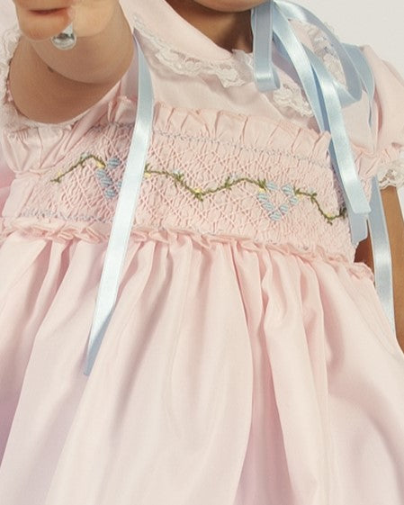 SONATA PREORDER (4-6wk turnaround) - Girls pink and blue smock puffball VE24-26