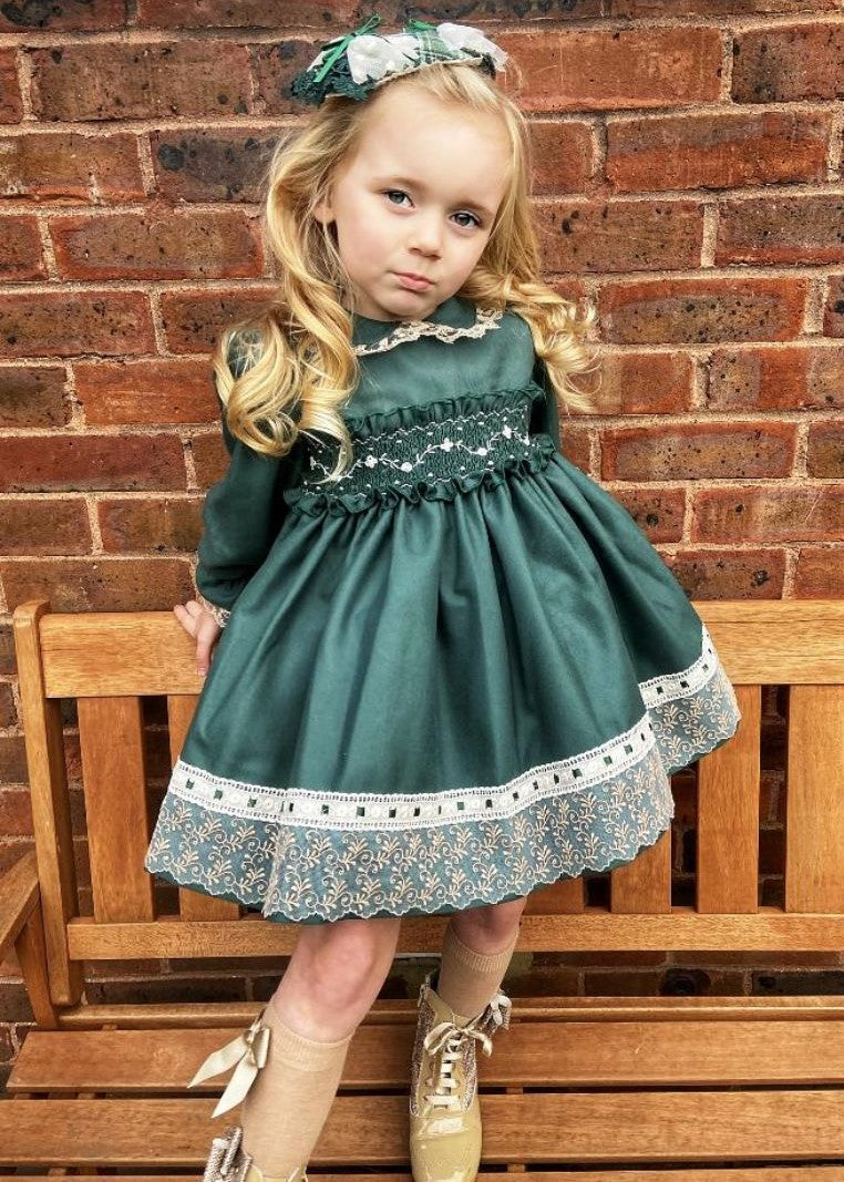 SONATA PREORDER (4-6wk turnaround) - Green Natalie dress IN21-14