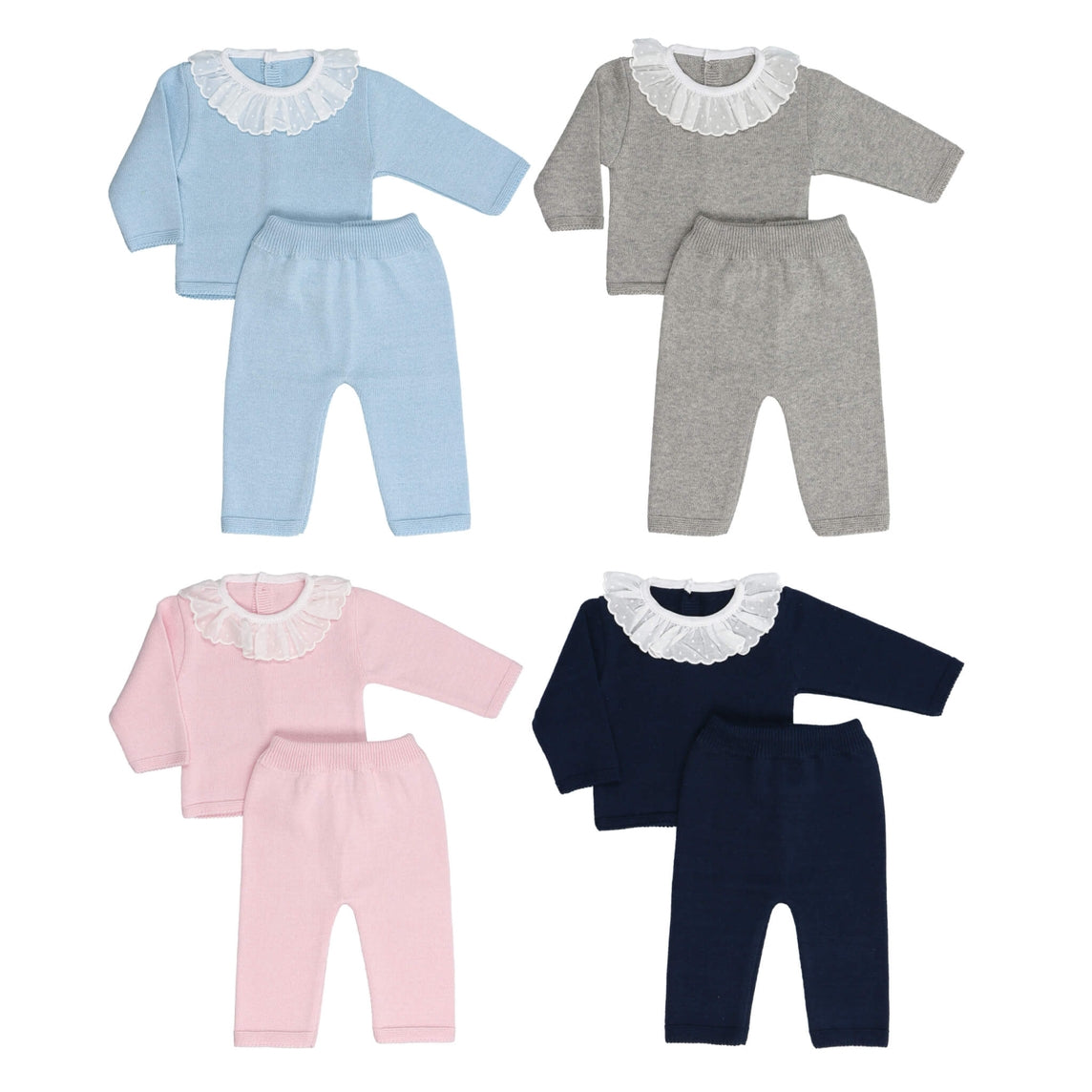 Knitted collared lounge set (HANDMADE IN PORTUGAL 10-14 DAY TURNAROUND)