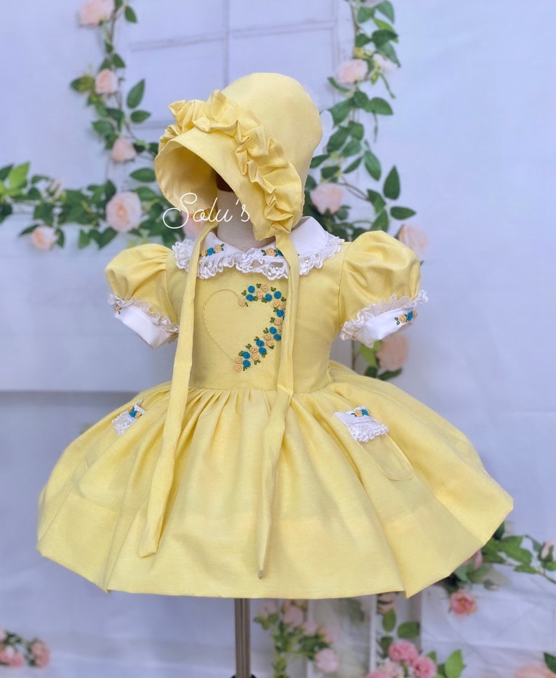 Smocked half heart dress - HANDMADE IN USA 6-8WK TURNAROUND