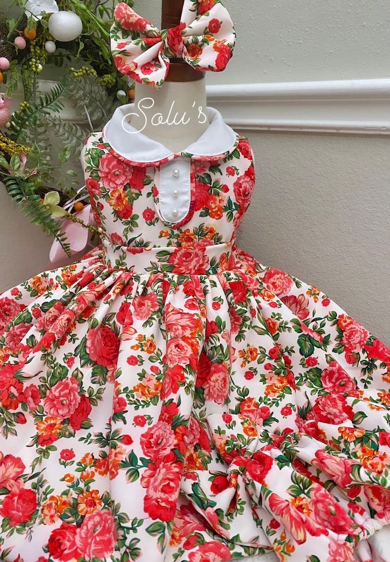 Smocked classic vintage style dress - HANDMADE IN USA 6-8WK TURNAROUND