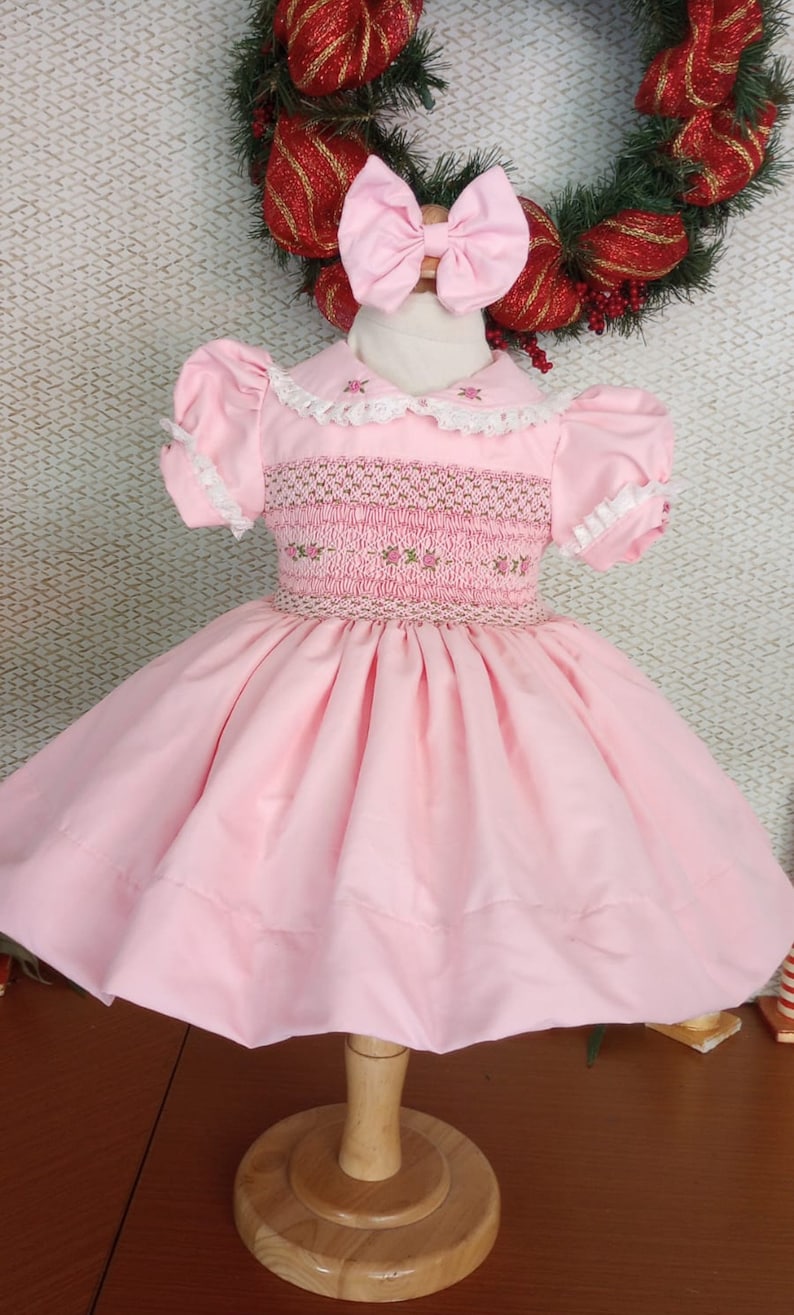 Smocked classic frill dress - HANDMADE IN USA 6-8WK TURNAROUND