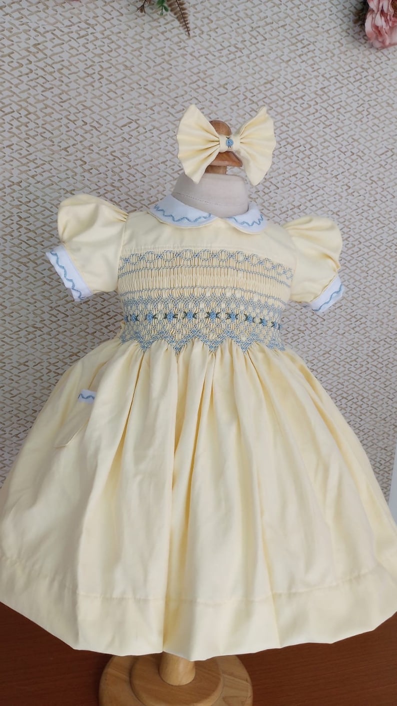 Smocked classic dress - HANDMADE IN USA 6-8WK TURNAROUND
