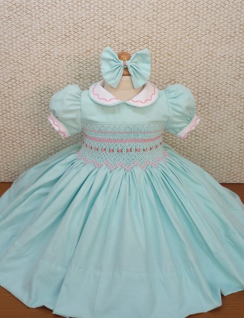 Smocked classic dress - HANDMADE IN USA 6-8WK TURNAROUND