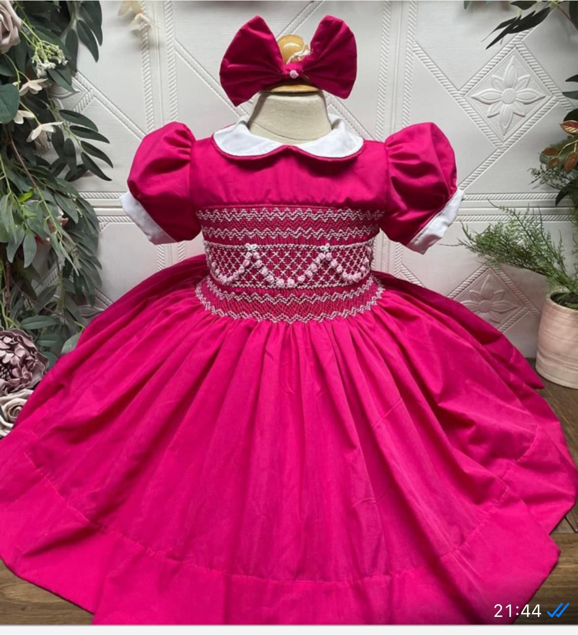 Smocked classic dress - HANDMADE IN USA 6-8WK TURNAROUND