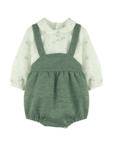 Babyferr forest green dungaree set - ON ORDER (2-3 weeks turnaround)