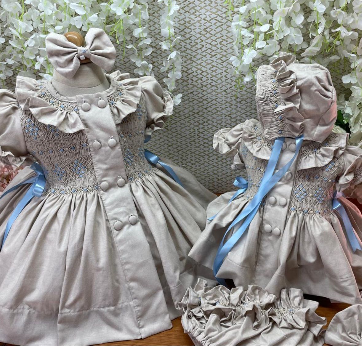 Smocked classic dress - HANDMADE IN USA 6-8WK TURNAROUND