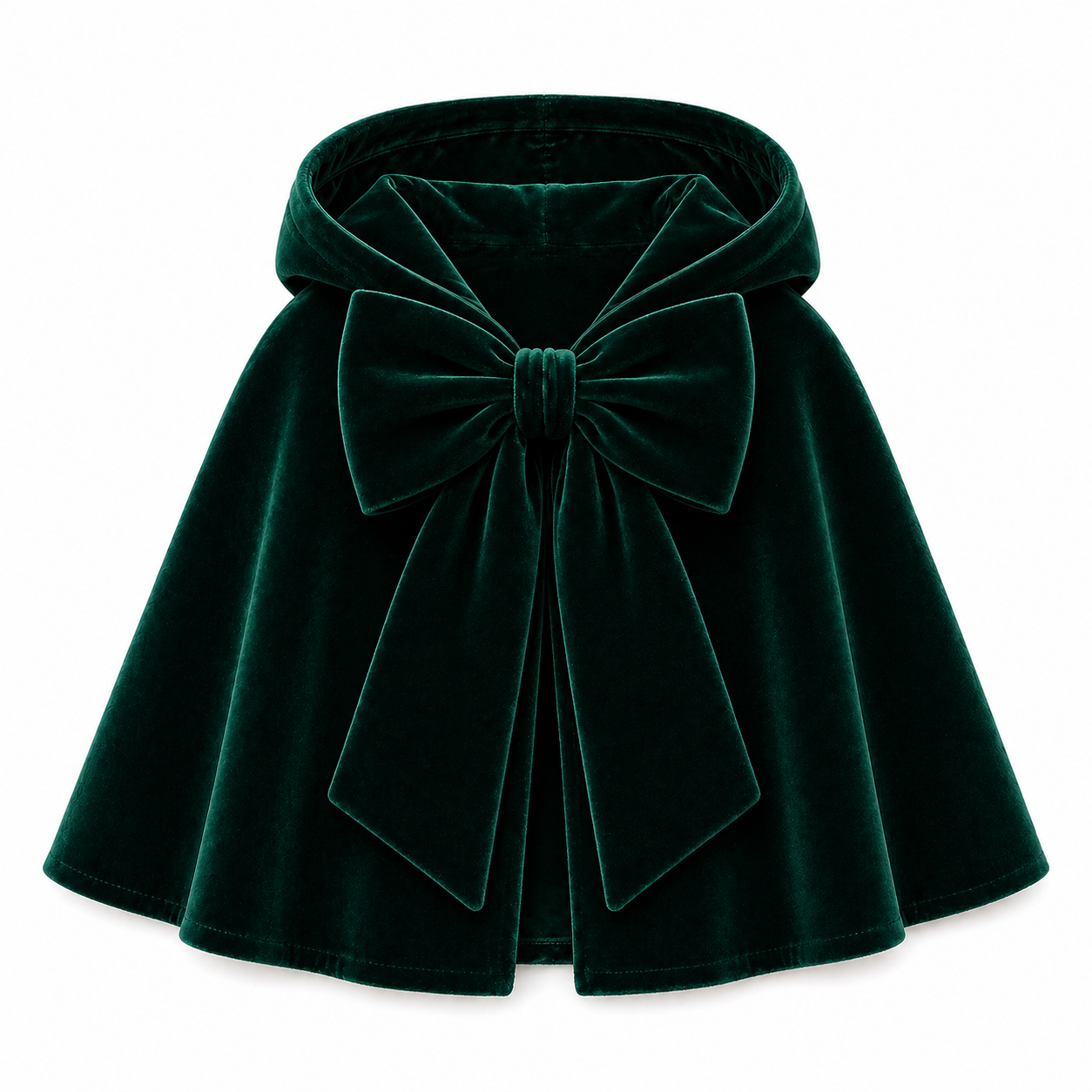 LPP EXCLUSIVE emerald green velvet bow cape - End November delivery