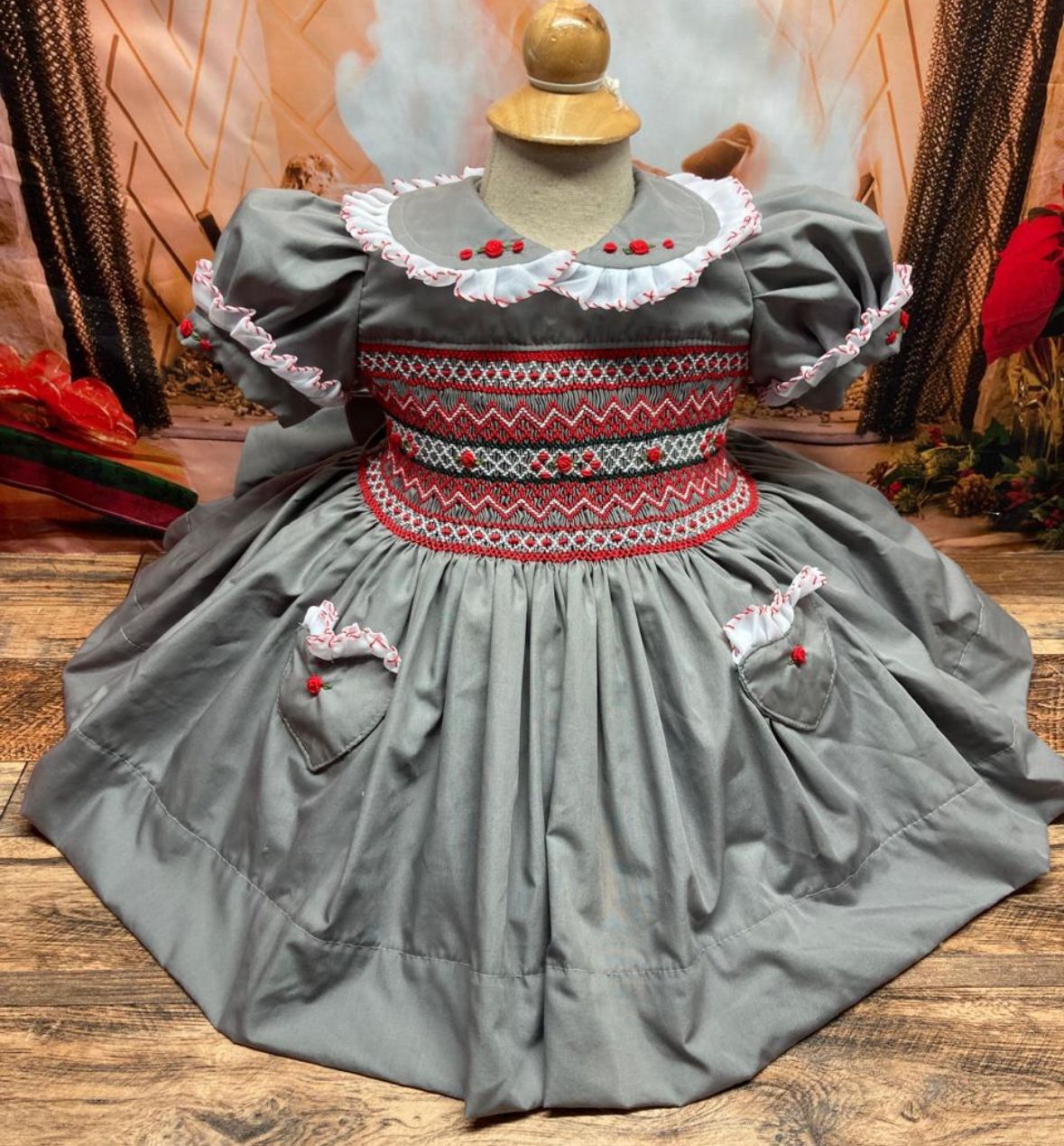 Smocked classic dress - HANDMADE IN USA 6-8WK TURNAROUND