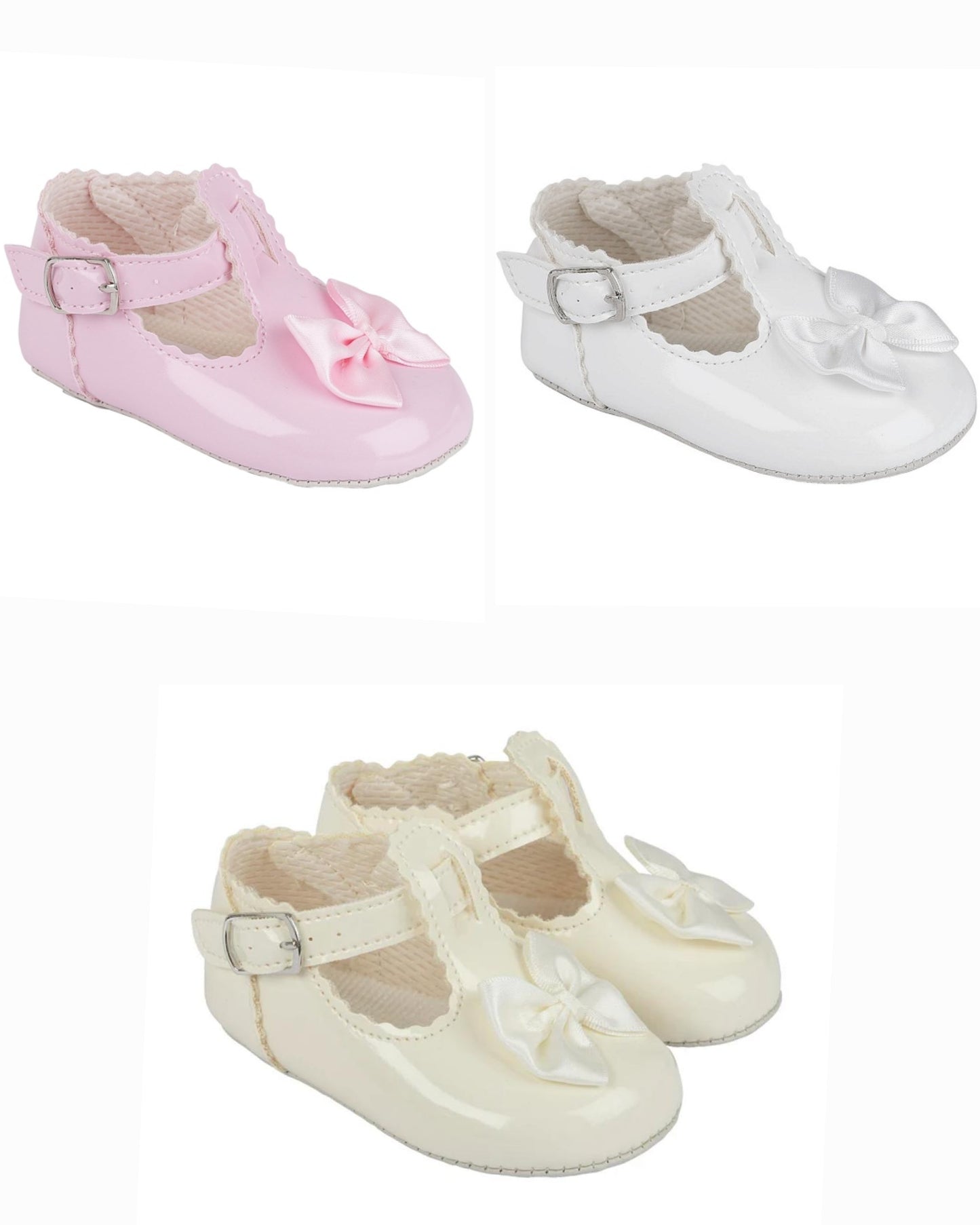 Baypod T-Bar mini bow soft sole pram shoes