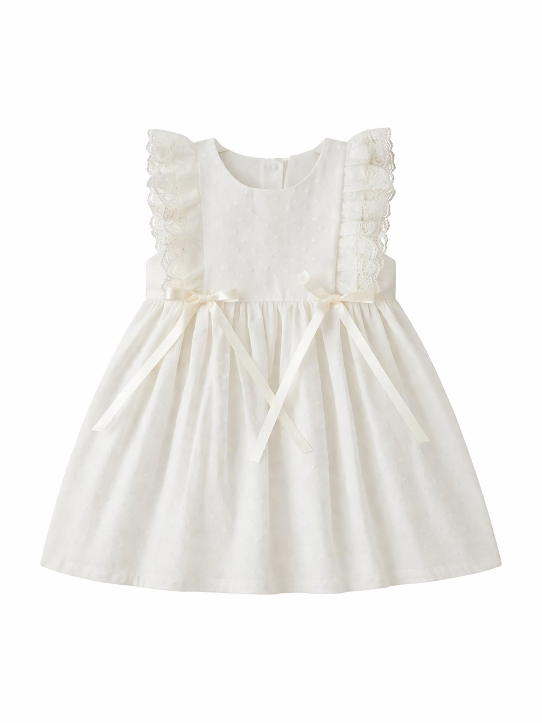 Rapife ivory swiss dot ceremony dress
