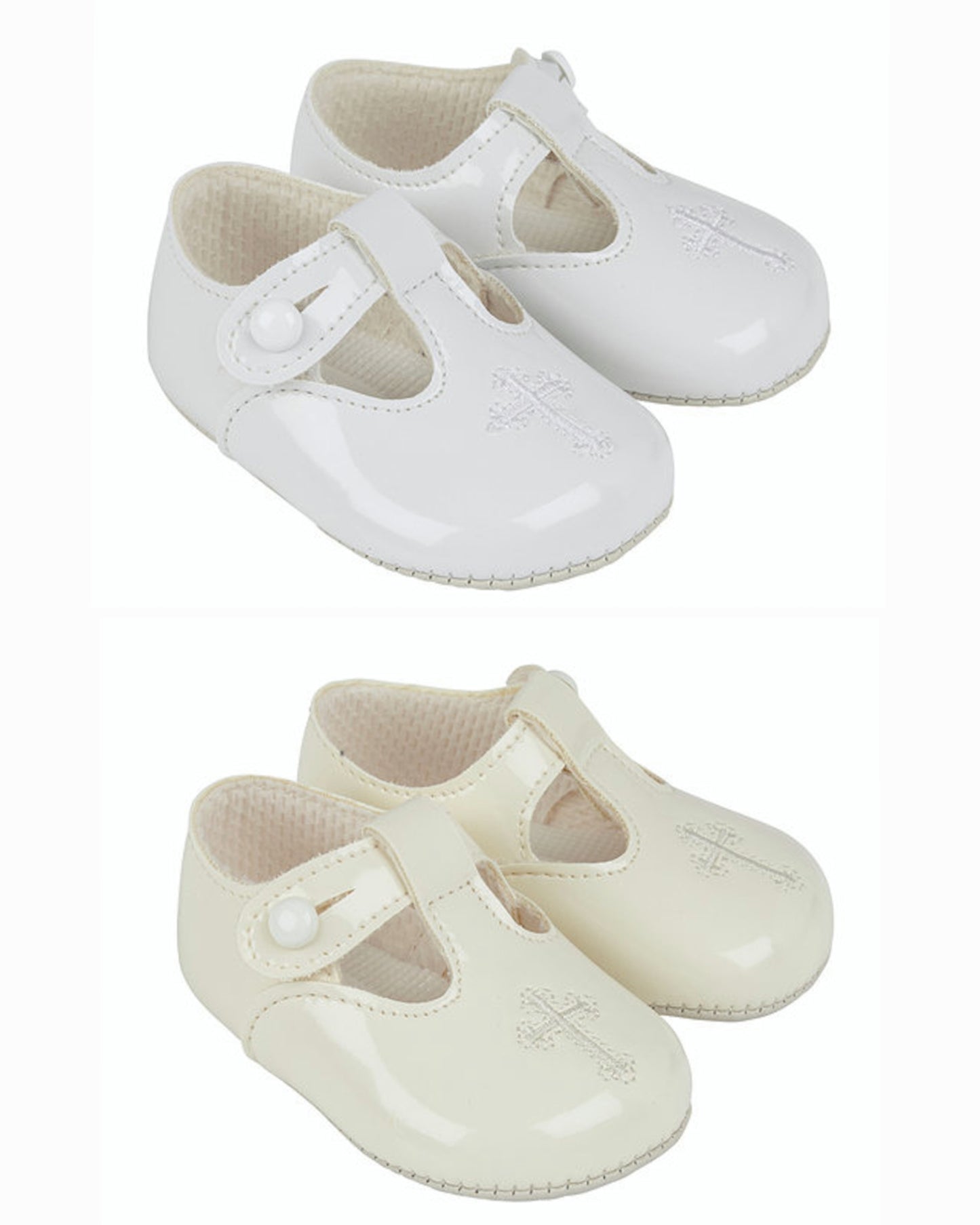 Baypod T-Bar Christening soft sole pram shoes