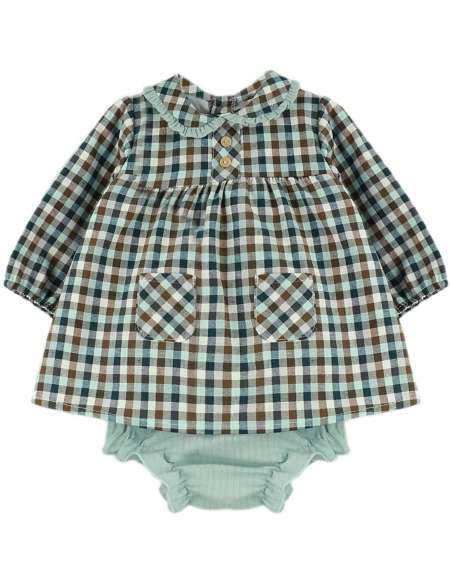 Babyferr blue checked dress set - ON ORDER (2-3 weeks turnaround)