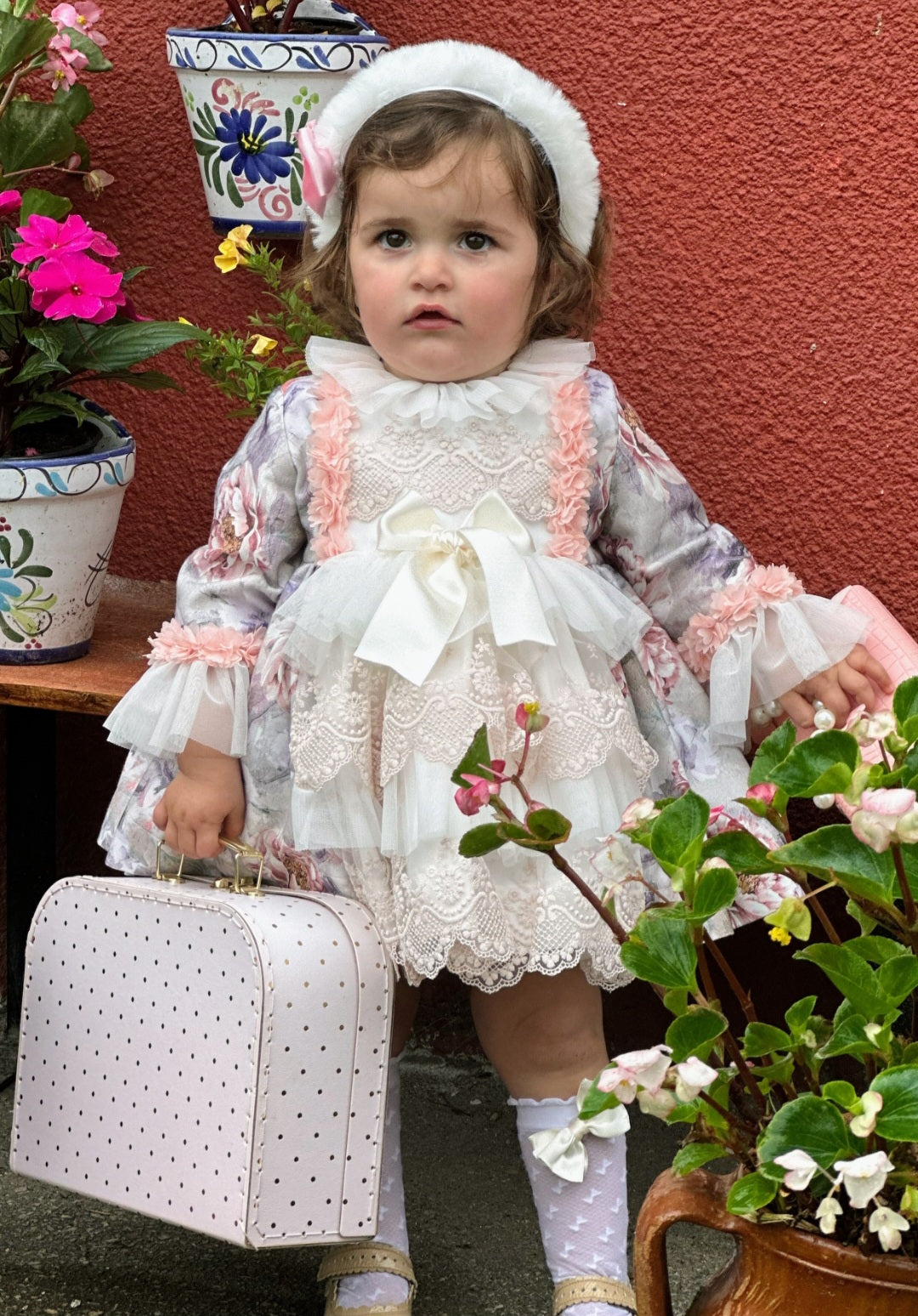 SONATA PREORDER (4-6wk turnaround) - Floral lace puffball dress IN25-18