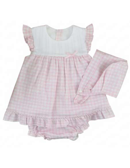 Babyferr pink gingham dress set - 10-14 DAYS TURNAROUND