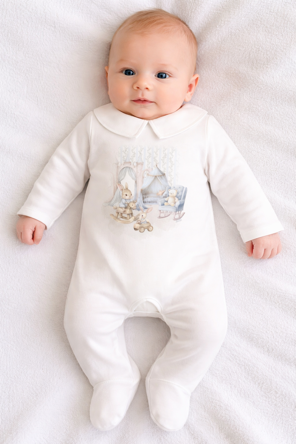 Jamiks bunny nursery sleepsuit