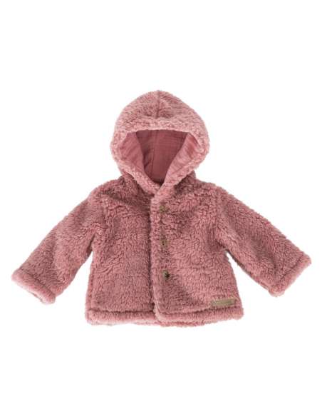 Calamaro pink teddy bear hooded coat (ON ORDER - 14 DAY TURNAROUND)