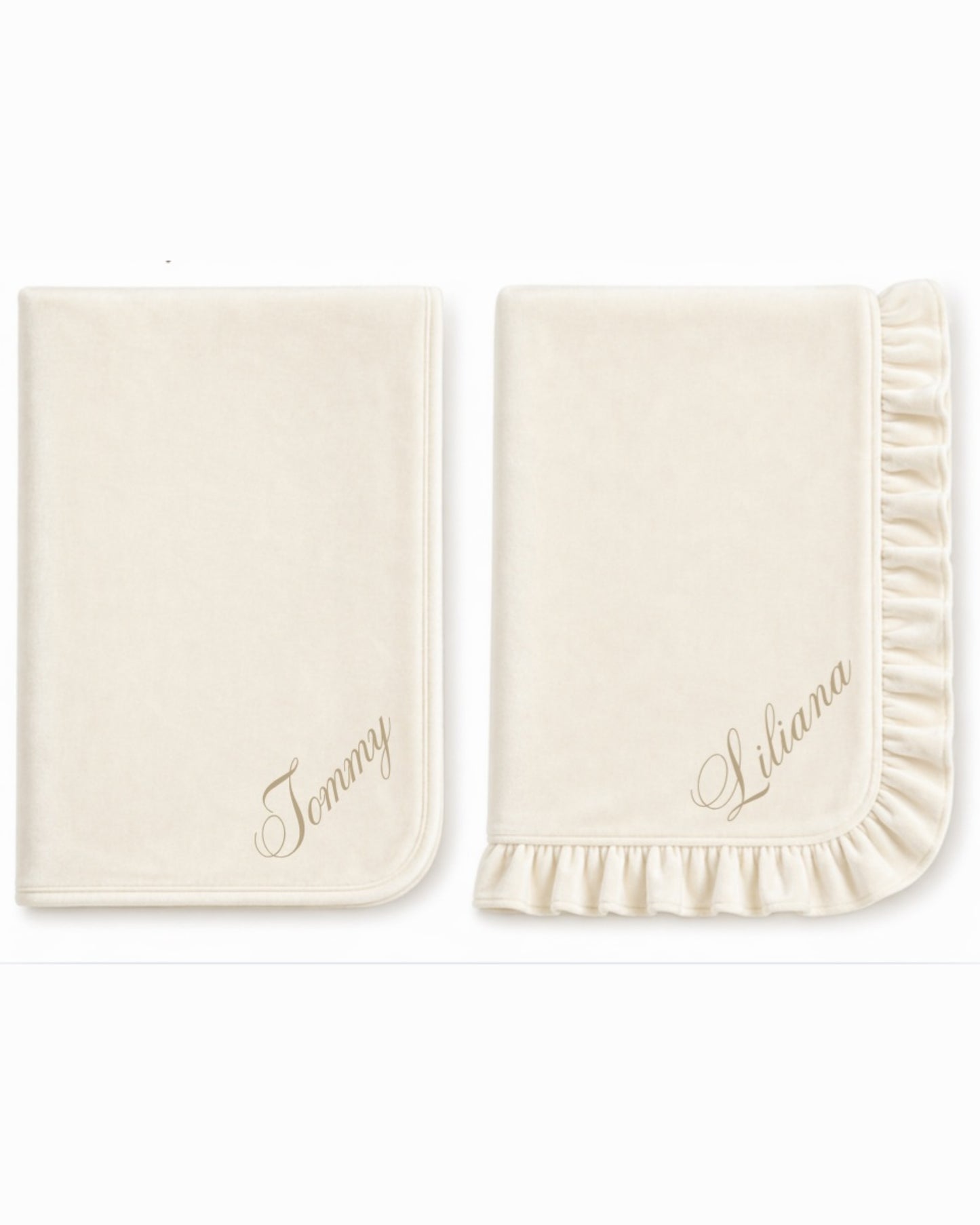LPP EXCLUSIVE ivory velvet baby blankets - End November delivery