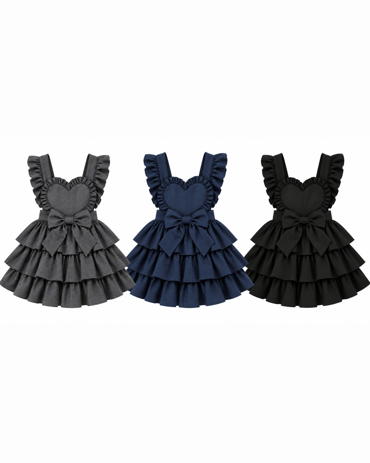 LPP SCHOOL UNIFORM - Frilly heart pinafore (DELIVERY FEBRUARY)