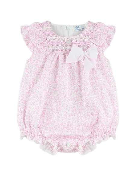 Dulce de Fresa pink ditsy romper - 10-14 DAYS TURNAROUND