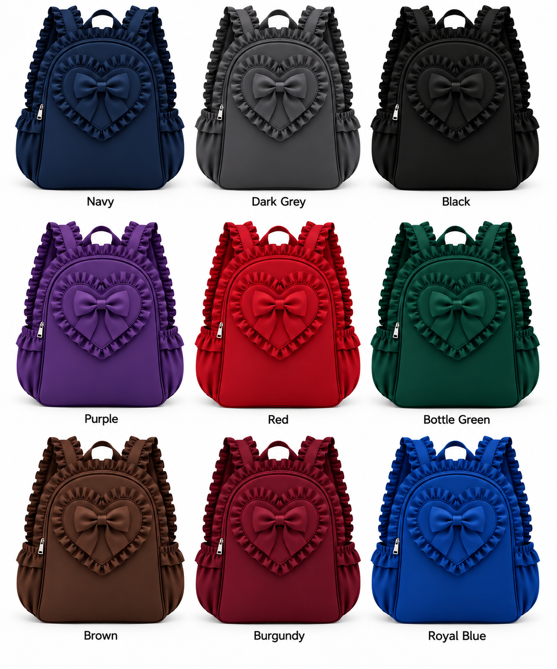LPP SCHOOL UNIFORM - Frilly heart backpack (DELIVERY FEBRUARY)