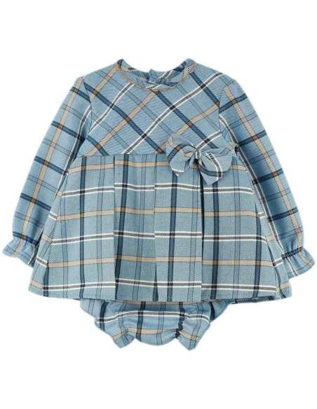 Babyferr blue tartan dress set - ON ORDER (2-3 weeks turnaround)