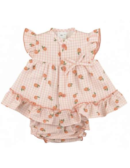 Babyferr peach dress set - 10-14 DAYS TURNAROUND