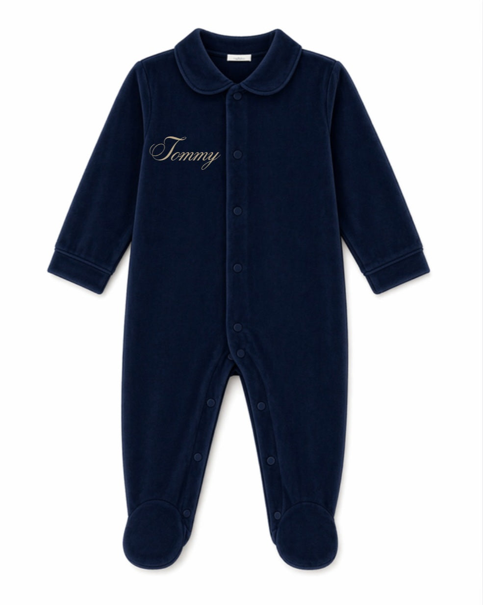 LPP EXCLUSIVE unisex navy velvet Christmas sleepsuit - End November delivery