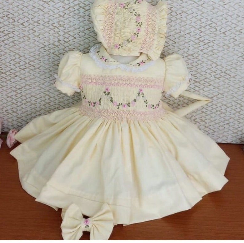 Smocked classic dress - HANDMADE IN USA 6-8WK TURNAROUND