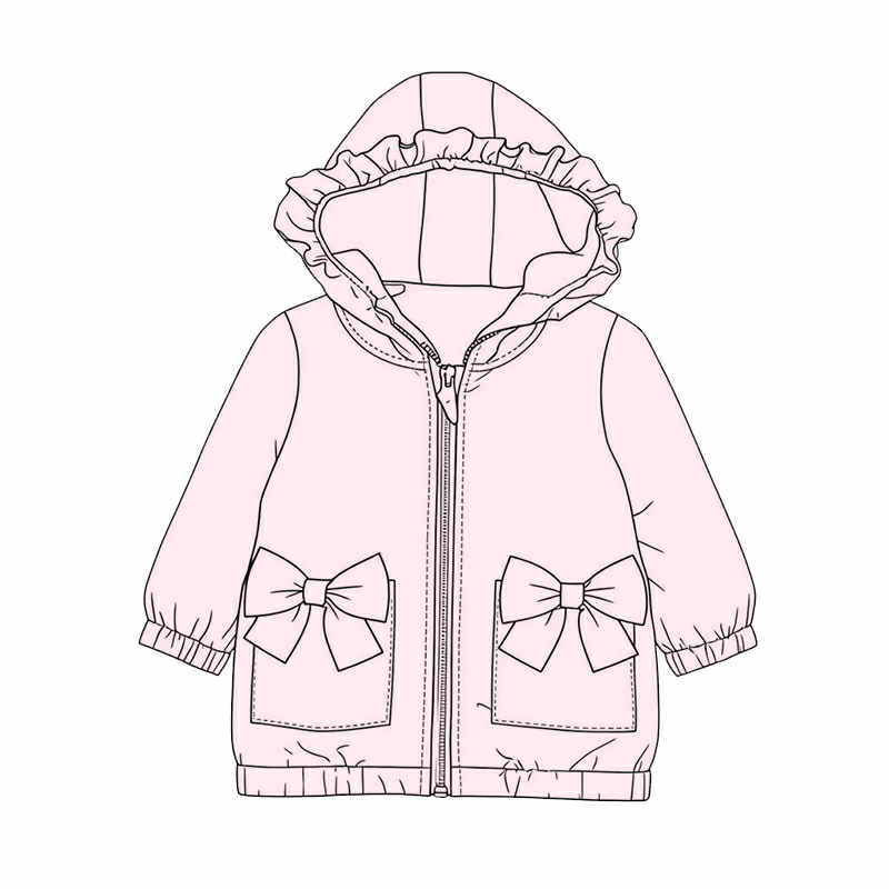 LPP EXCLUSIVES pink frilly bow girls windbreaker summer rain coat - End March Delivery.