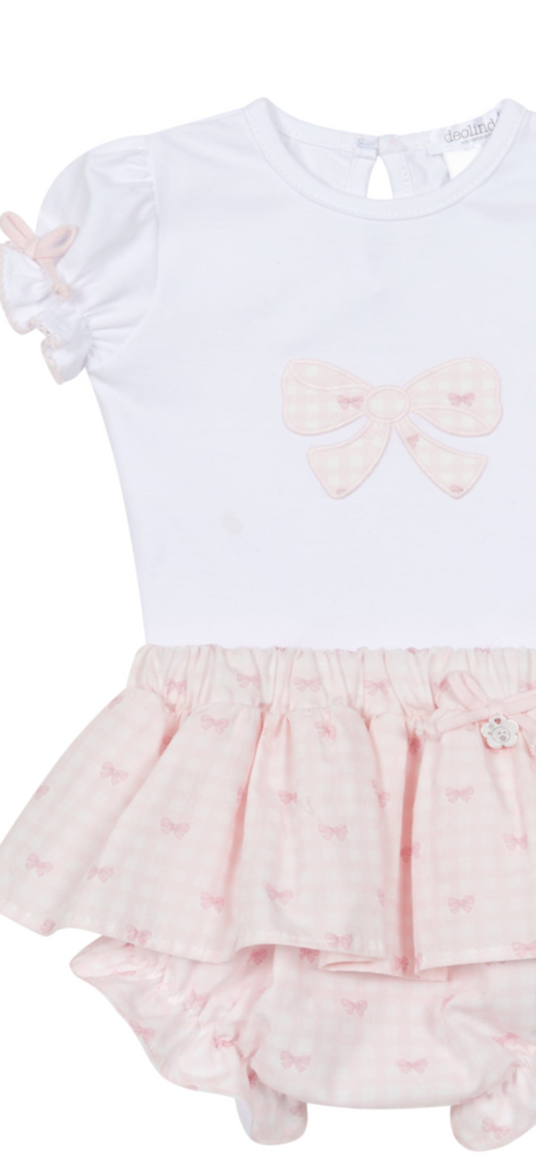Deolinda lollipop bow skirted bloomers set