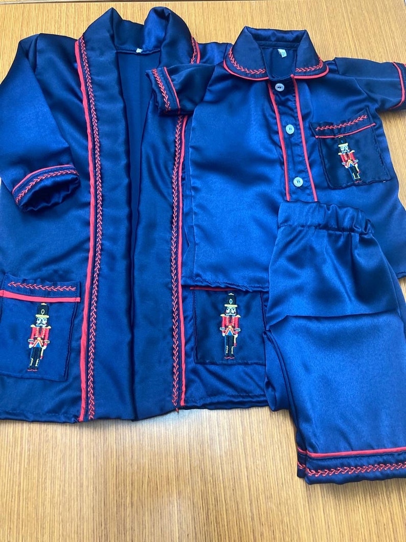 Smocked soldier pyjama set - HANDMADE IN USA 6-8WK TURNAROUND