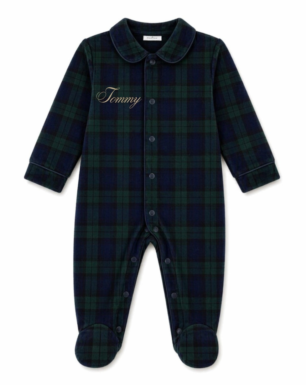 LPP EXCLUSIVE unisex tartan Christmas sleepsuit - End November delivery
