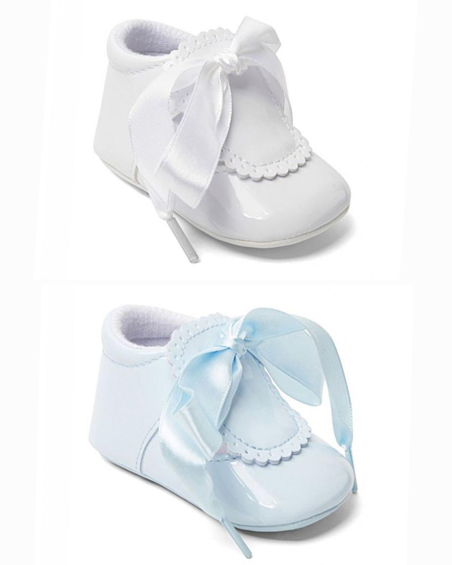 Sevva ribbon soft sole pram booties