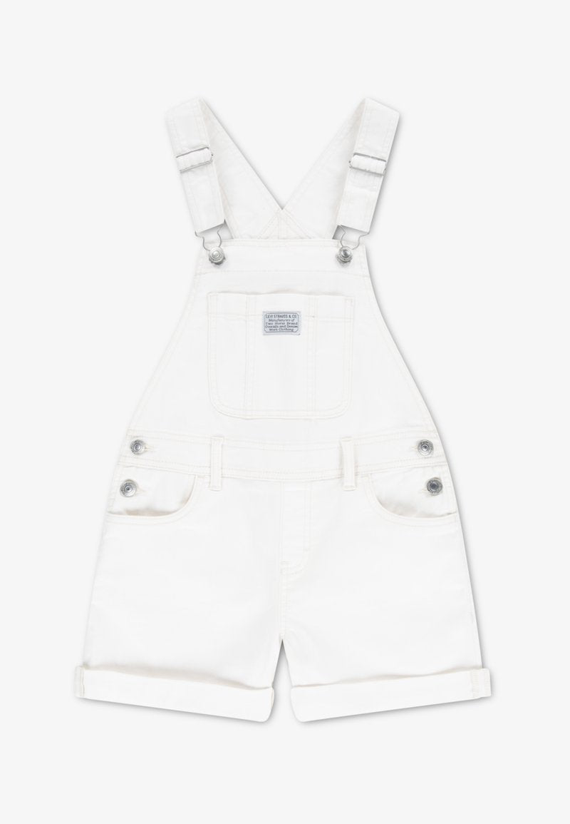 Levi's girls white denim shortalls