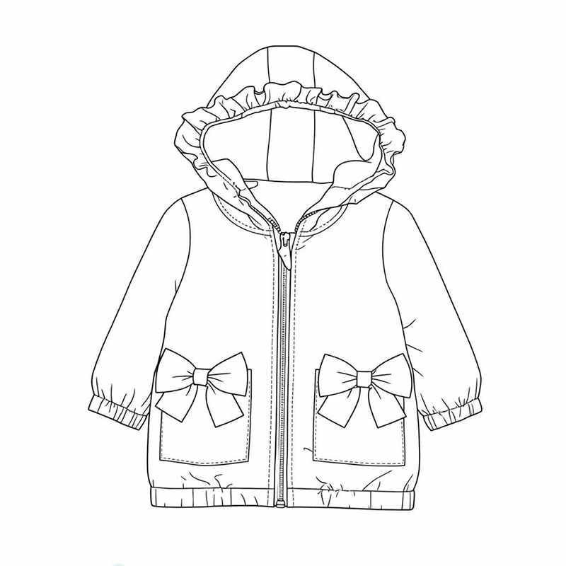 LPP EXCLUSIVES white frilly bow girls windbreaker summer rain coat - End March Delivery.