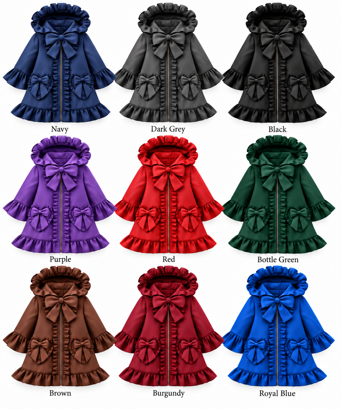 LPP SCHOOL UNIFORM - Frilly heart rain coats (DELIVERY FEBRUARY)