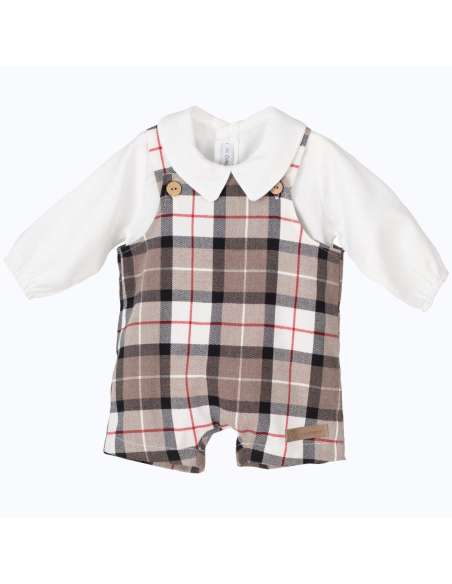 Calamaro tartan dungarees set - 2-3 weeks turnaround