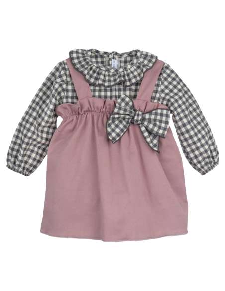 Calamaro checked pinafore set - 2-3 weeks turnaround